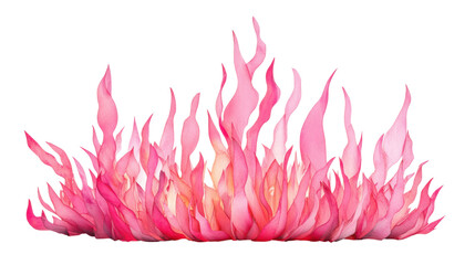 Poster - Vibrant pink flames with transparent background
