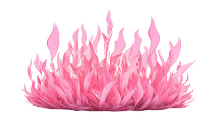 Poster - Vibrant pink flames on transparent background