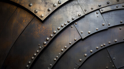 Poster - abstract metal curve background