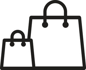 Poster - Shopping bags icon isolated on white background . Shopping icon . Vector illustration