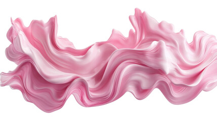 Poster - Pink creamy abstract splash flowing on transparent background