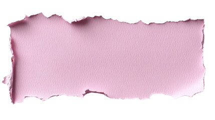 Poster - Pink torn piece of paper with transparent background creating copy space