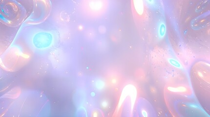 Wall Mural - Ethereal pastels blend seamlessly with glimmers of light, creating a dreamy and delicate atmosphere. Soft pinks, blues, and purples intermingle with luminous bubbles and gentle orbs