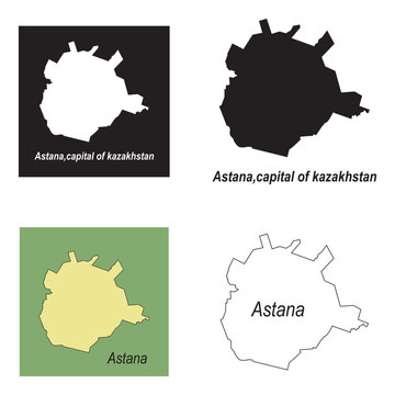 Map of Astana, capital of Kazakhstan