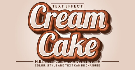Poster - Cream cake font Text effect editable