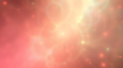 Wall Mural - Background image, A bright and ethereal blend of pink and orange hues creates a celestial atmosphere. Soft, glowing orbs and subtle light patterns evoke the vastness of a nebula.