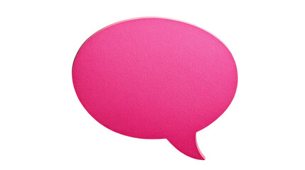 Poster - Bright pink speech bubble on transparent background