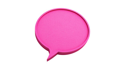 Poster - Bright pink speech bubble on transparent background