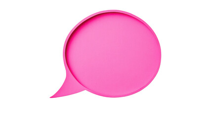 Poster - Pink speech bubble showing communicating on transparent background