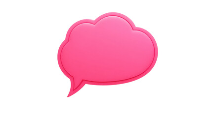 Poster - Pink speech bubble communicating on transparent background