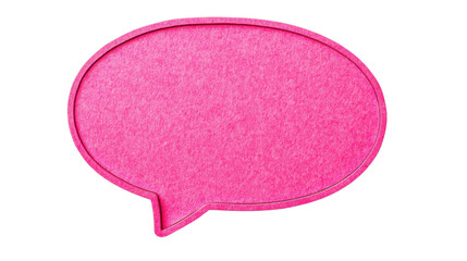 Poster - Bright pink speech bubble with transparent background