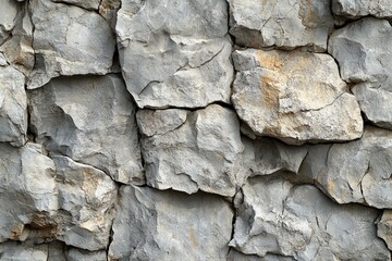 Poster - Close up detail of a natural rock wall surface with various textures and colors