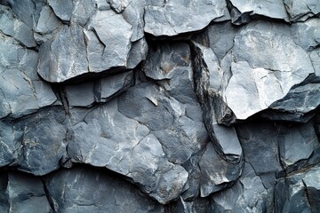 Poster - Close up view of textured rock wall with various colors and patterns in natural environment