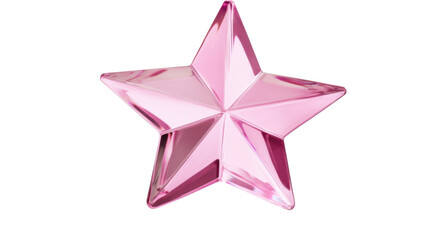 Poster - shiny pink star with transparent background