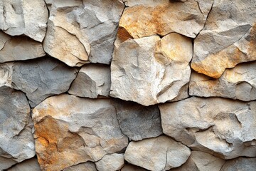Poster - Close up of a textured rock wall with various colors and patterns in natural environment