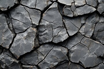 Poster - Close up of a cracked surface showing texture and detail in natural light