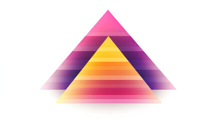 Poster - colorful gradient pyramid abstract design featuring smooth transitions of pink, purple, and yellow h