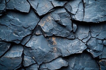 Poster - Close up of a textured rock wall showing natural patterns and colors in detail