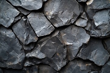 Poster - Close up image of a textured rock wall with various colors and patterns in natural lighting