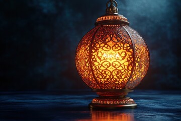 Poster - Lit candle on a wooden table casting warm light and creating a cozy atmosphere in a dimly lit room