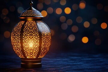 Poster - Lit candle with intricate pattern design on wax surface creating a warm glowing ambiance