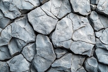 Poster - Close up view of textured rock wall surface with natural patterns and colors
