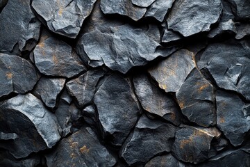 Poster - Close up detail of a natural rock wall showing texture and layers in earth tones and colors