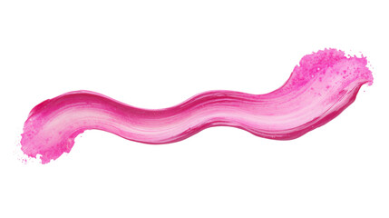 Poster - Vibrant pink brushstroke on transparent background