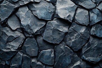 Poster - Close up view of a textured rock wall with various colors and patterns in natural environment