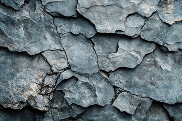 Poster - Close up image of a textured rock wall displaying various natural patterns and colors