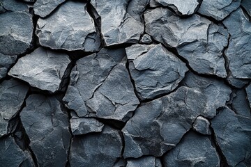 Poster - Close up of a natural rock wall showcasing texture and geological features in detail