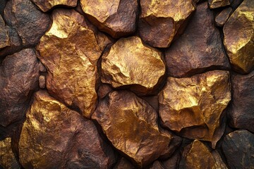 Poster - A pile of various sized rocks and stones on a natural surface in outdoor environment