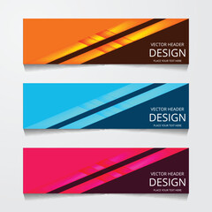vector abstract web banner design template collection