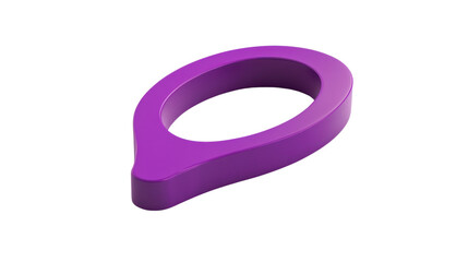 Poster - Purple 3d pin icon showing location on transparent background