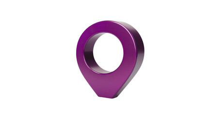 Poster - Purple location pin showing navigation with transparent background