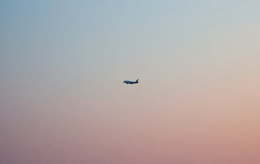 plane far away look small in the sky negative space