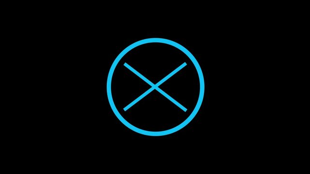 Purple cross x sign. Cross animated on black screen .Red X sign icon in round. Wrong mark collection. Red cross X symbol. Red grunge X icon.