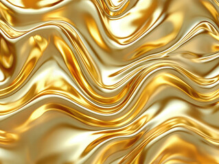 Poster - Liquid Gold Texture: A mesmerizing abstract pattern of flowing golden liquid, creating a luxurious and opulent visual. The shimmering waves and ripples evoke a sense of richness, warmth, and grandeur.