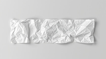 Poster - Crumpled white paper on light background, ideal for mockups and designs. texture adds depth and interest to various creative projects
