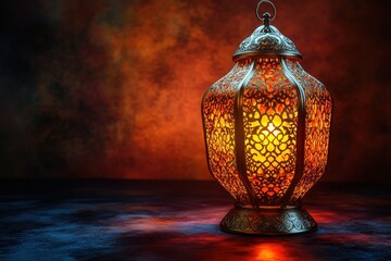 Poster - Lit candle on a wooden table casting warm glow in a dimly lit room creating a peaceful atmosphere