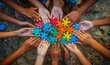© Ravi - Community Involvement: Images showing community involvement in autism awareness events, walks, or support groups, fostering a sense of belonging and, Generative AI
