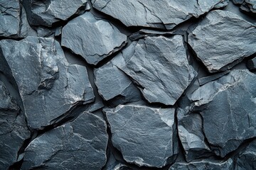 Poster - Close up image of a textured rock wall with various colors and patterns in natural lighting