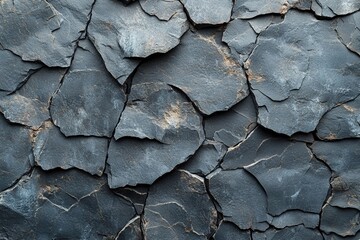 Poster - Close up view of a textured rock wall surface with various colors and patterns