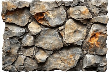 Poster - Stone wall texture with a white background creating a simple and clean visual composition
