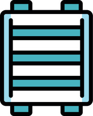 Poster - server rack icon symbolizes networking, data storage, and it infrastructure, ideal for technology an