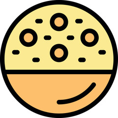 Poster - Round petri dish containing agar and growing bacteria colonies, used in microbiology research for studying microbial growth and analysis