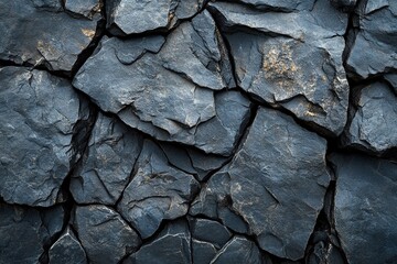 Poster - Close up view of a natural rock wall with textured surface and varied colors