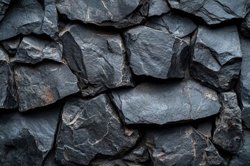 Poster - Pile of assorted rocks and stones in various shapes and sizes on a natural surface