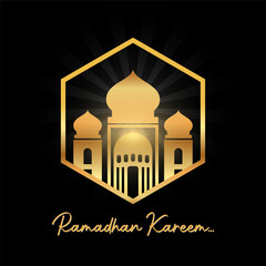 Wall Mural - Ramadhan kareem vector wallpaper.  Ramadhan kareem iconic logo and event. Islam icon