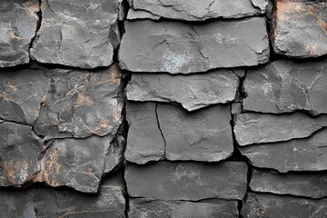 Poster - Close up image of a black slate roof showing texture and detail in natural light